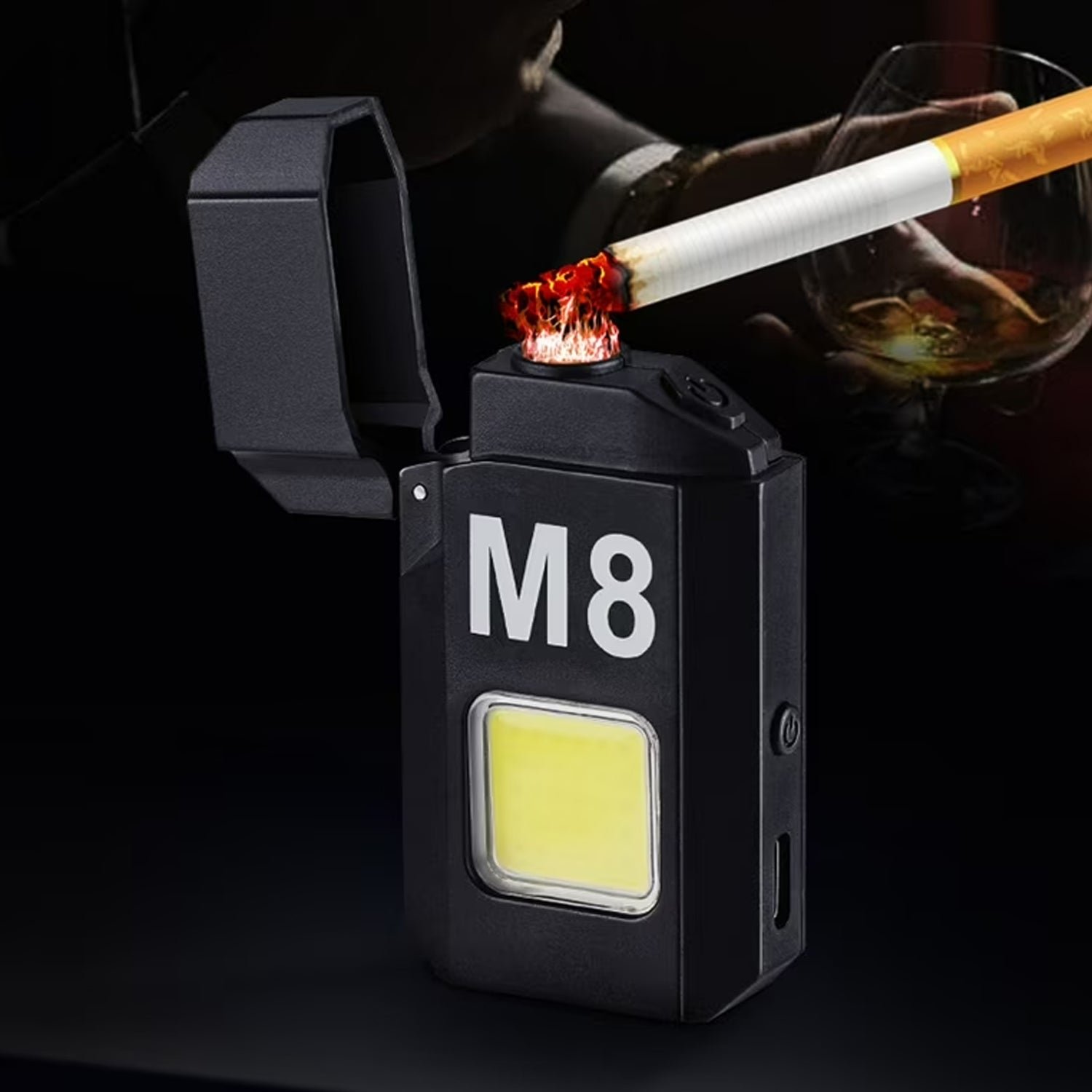 Portable Mini Torch Lighter – USB Rechargeable with Bright LED
