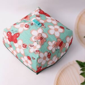 Foldable Food Cover – Reusable Mesh with Butterfly Print