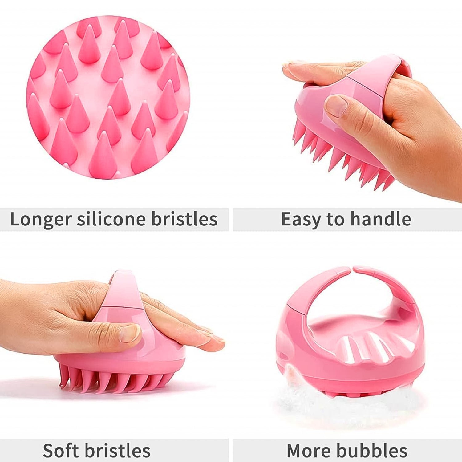 Scalp Massager Comb – Soft Silicone Brush for Hair Health | Velvet Wellness