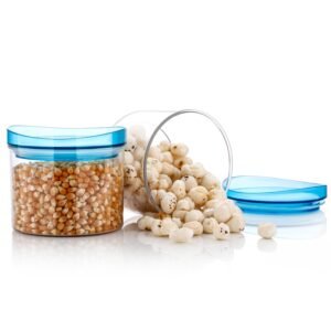Airtight Kitchen Jar Set – Unbreakable Storage (2 Pcs) | Velvet Wheels