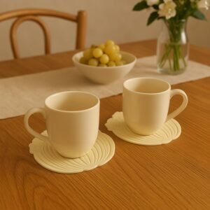 Silicone Leaf Coaster Set – Heat-Resistant & Anti-Slip Protection