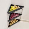 Plastic Corner Storage Rack – 3-Layer Space-Saving Shelf