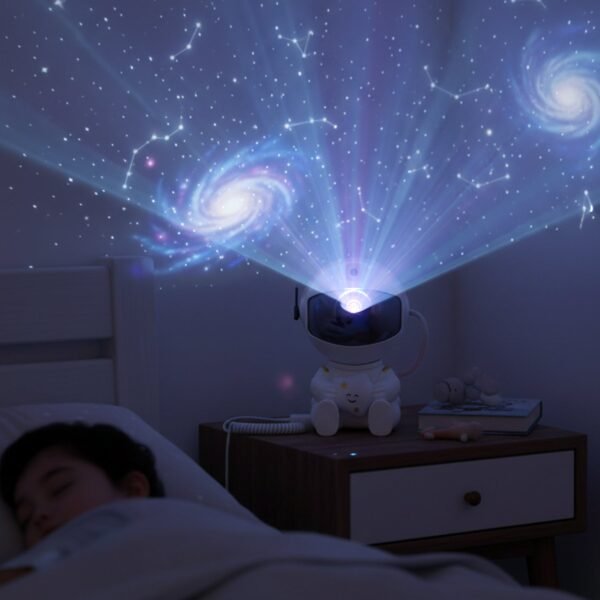 Astronaut Galaxy Star Projector – Remote-Controlled Night Light