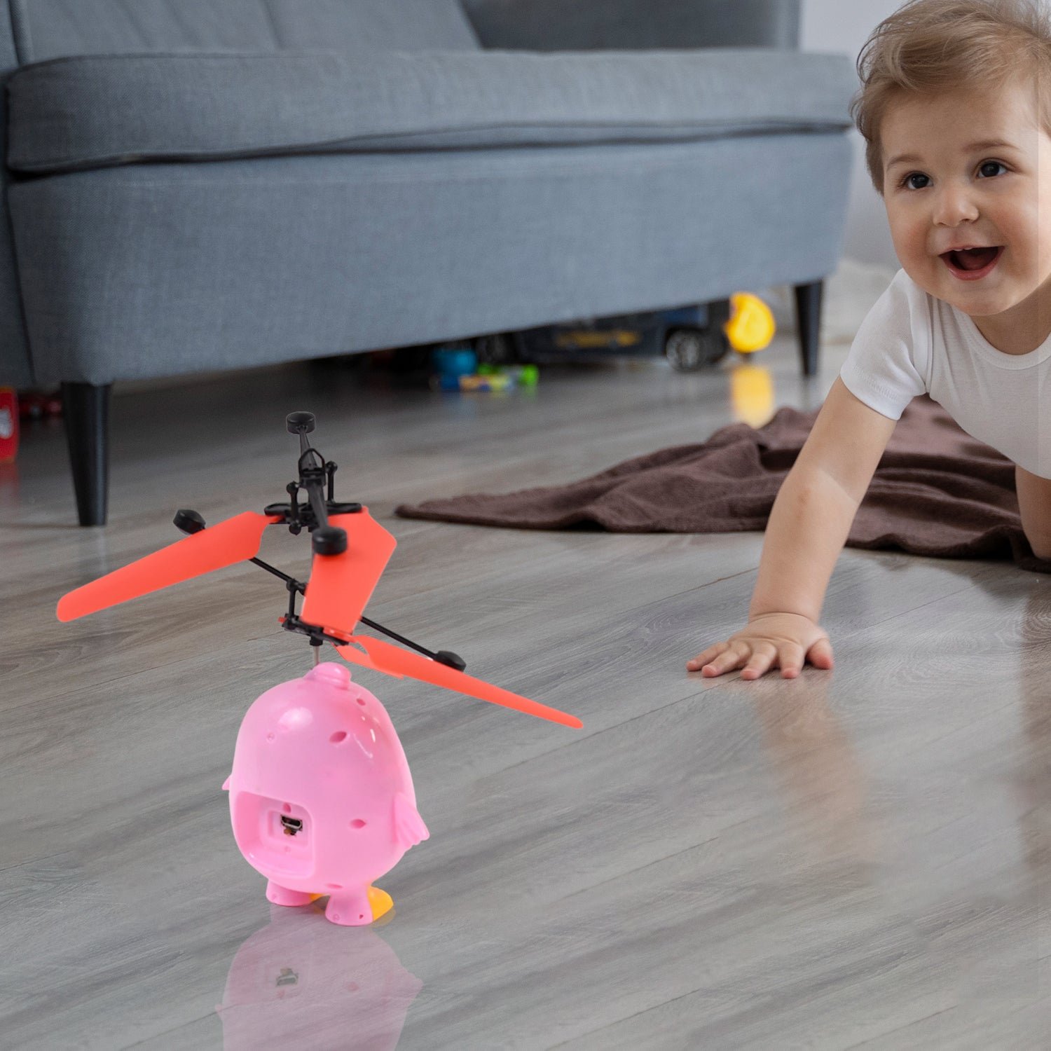 Flying Bird RC Toy – Pink Owl Design with LED & Remote Control