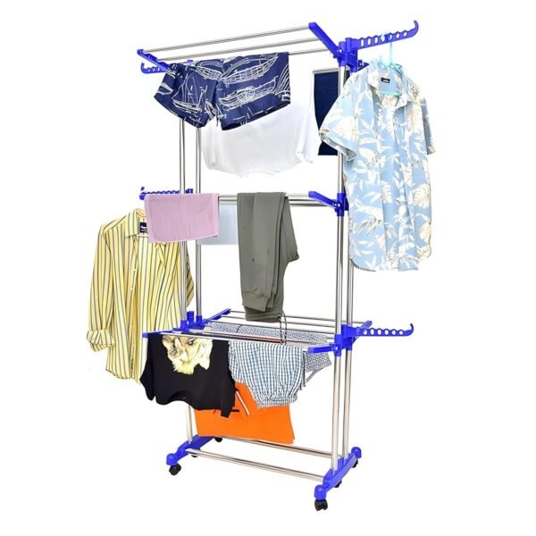 Stainless Steel Clothes Drying Rack – Foldable & Mobile