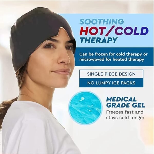 Migraine Relief Cap – Cooling Gel Head Wrap for Headaches | GlowForm