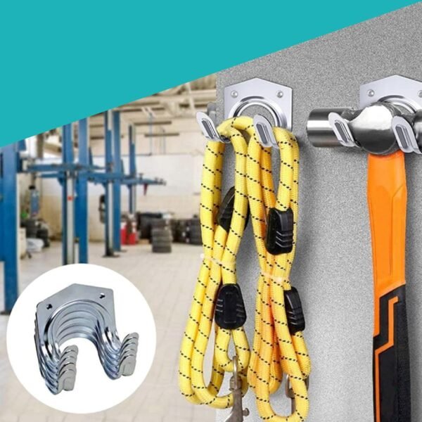 Heavy Duty Tool Hanger Hooks – 5-Pack Garage Storage | GlimmerHome