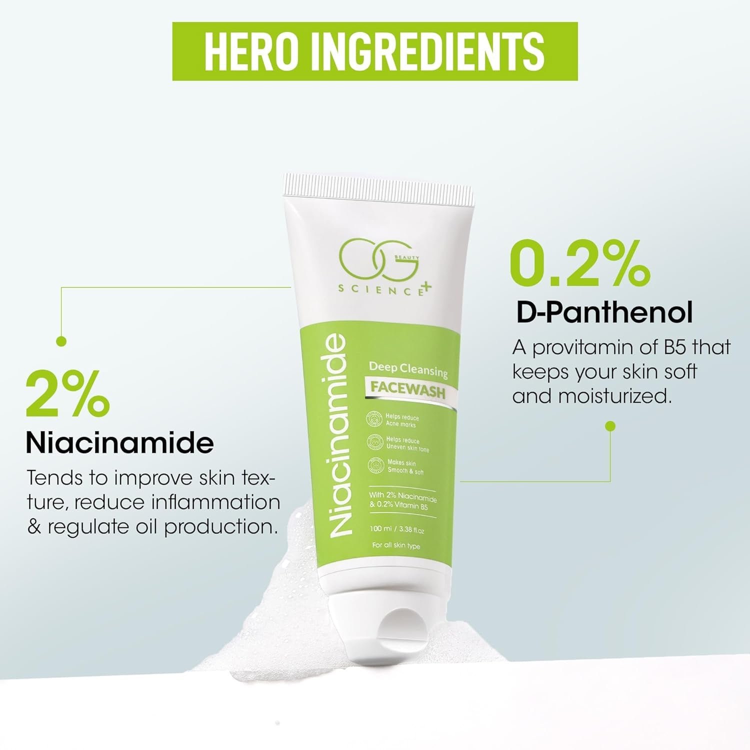 Niacinamide Deep Cleansing Facewash – Acne Mark Reduction