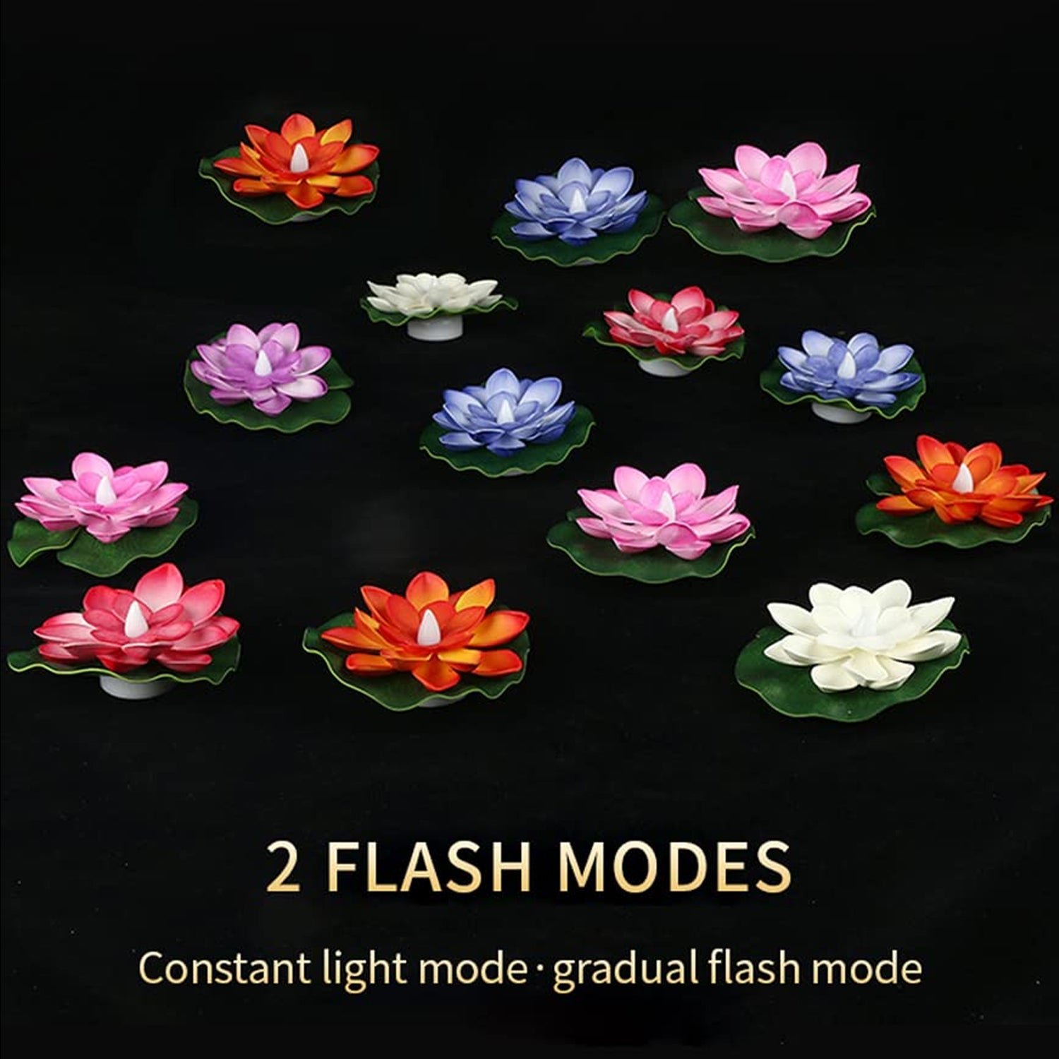 Floating Lotus LED Candles – Smokeless & Waterproof (Pack of 6) | Indo Glow
