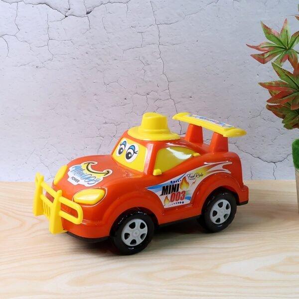 Friction-Powered Cartoon Racing Car Toy – Battery-Free & Sturdy