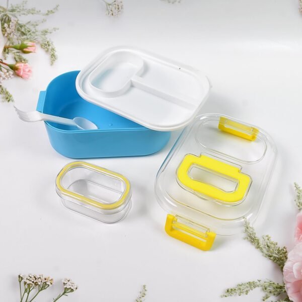 Kids Lunch Box – Durable Plastic with Spoon & Fork | Lunchie Bunchie