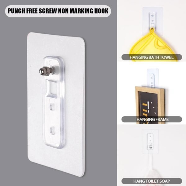 Strong Adhesive Wall Hook – Damage-Free, Easy to Install