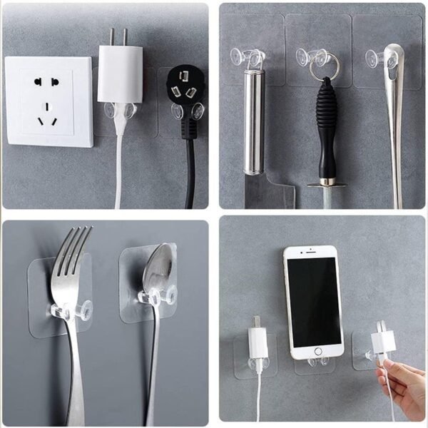 Adhesive Wall Hooks – Strong Hold & No Damage Walls