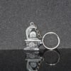 Shivling Keychain – Elegant Silver Metal Design with Snake Motif