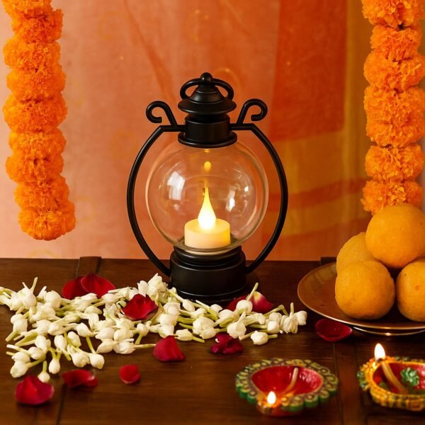LED Storm Lantern – Vintage Vintage Style Warm Flickering Light