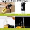 Oil Spray Bottle 300ml – Fine Mist Glass Dispenser for Cooking