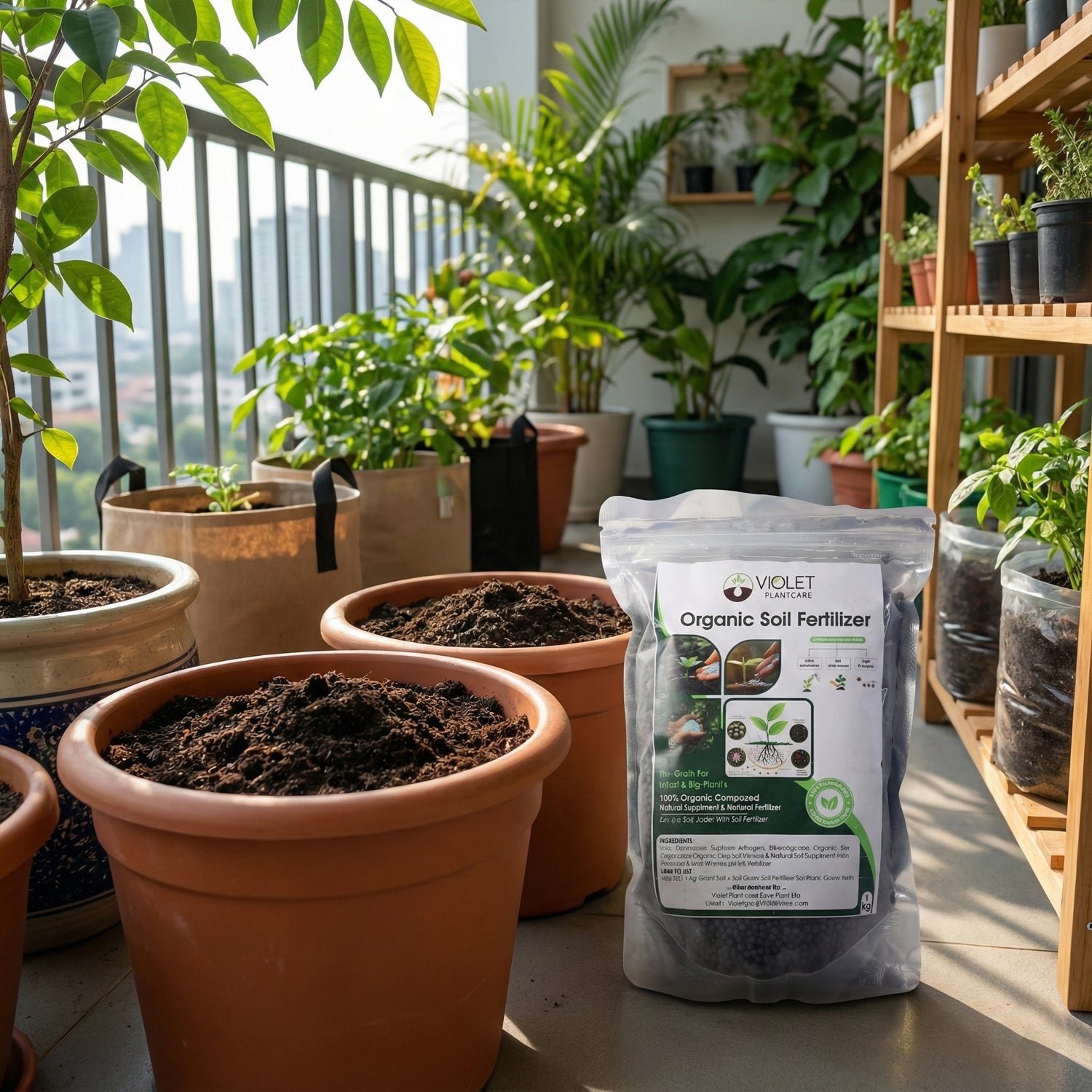 Organic Soil Fertilizer – Natural Compost for Healthy Home Gardening