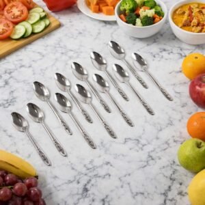Stainless Steel Table Spoons Set – Elegant 12-Piece Dining Set