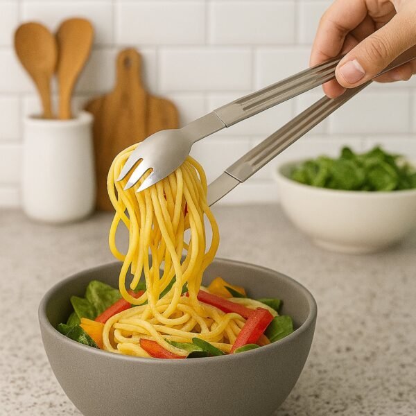 Stainless Steel Serving Tong – 2-in-1 Pasta & Salad Tool