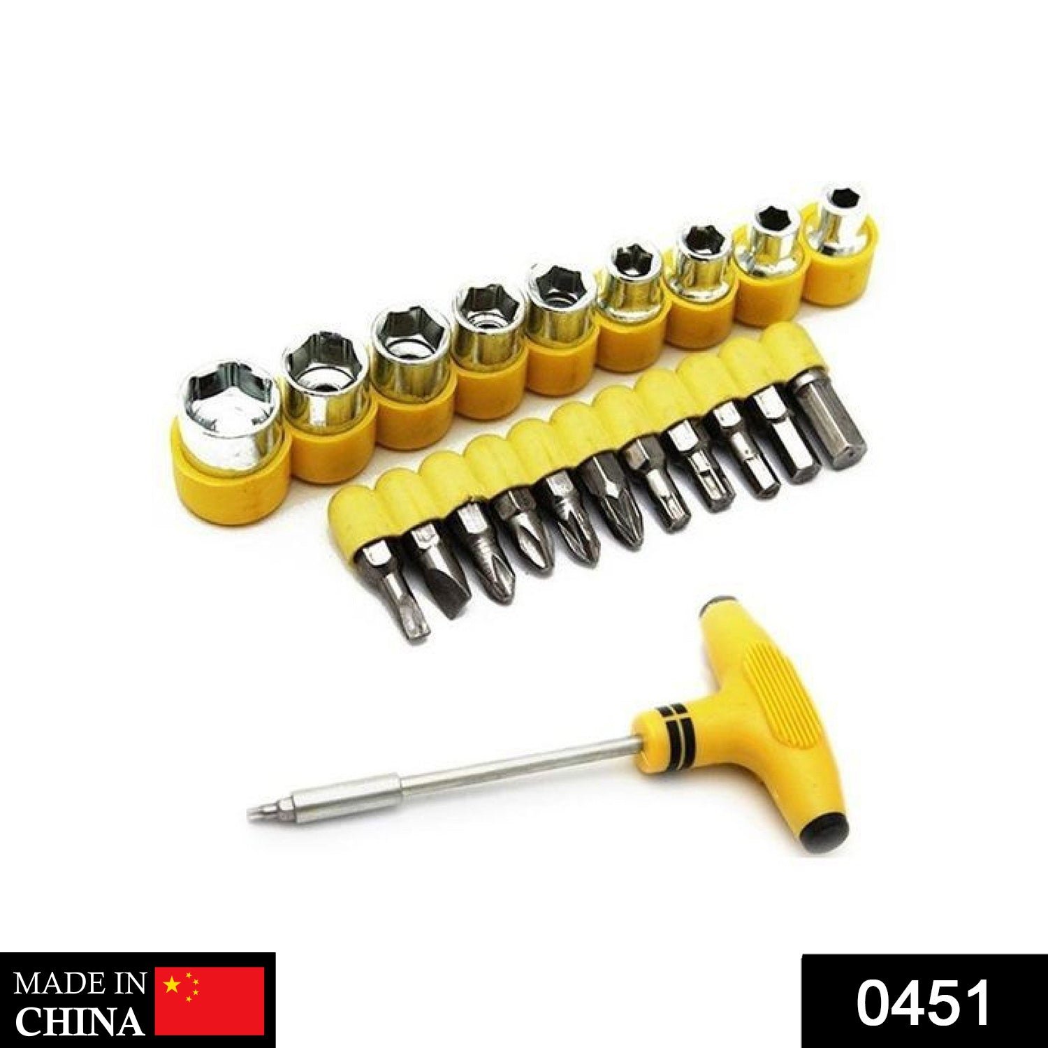 Ratchet Socket Set – 21-Piece T-Shape Tools | XcelCraft
