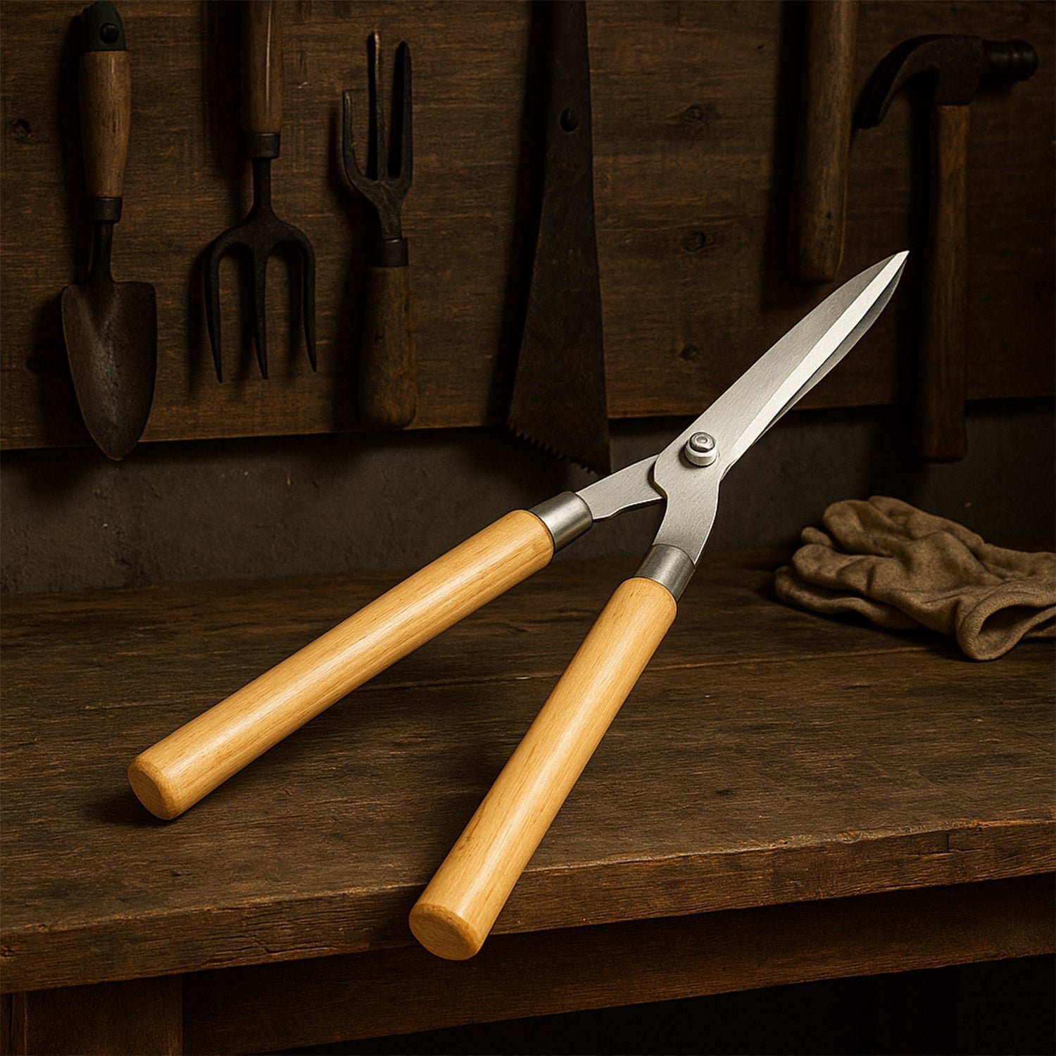 Hedge Shears – Ergonomic Wooden Handle for Garden | Indo Glow