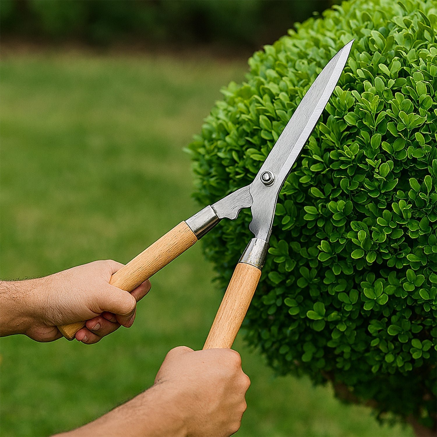 Hedge Shears – Ergonomic Wooden Handle for Garden | Indo Glow