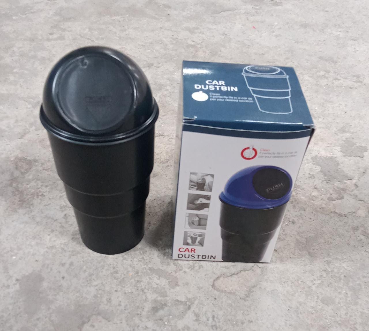 Car Dustbin – Portable Mini Trash Bin & Ashtray | Velvet Wheels