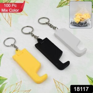 Keychain Mobile Stand – 2-in-1 Plastic Phone Holder (100 Pcs) | Mobiléon