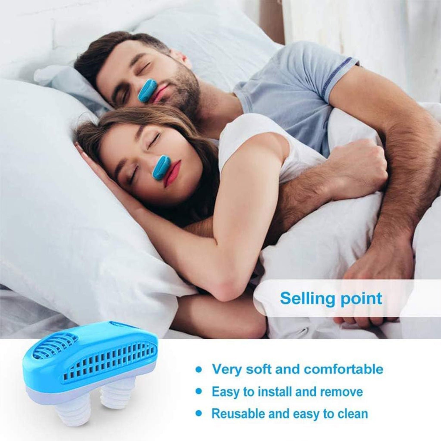 Anti-Snoring Nose Clip – 2-in-1 Air Purifier Device | Velvet Wheels