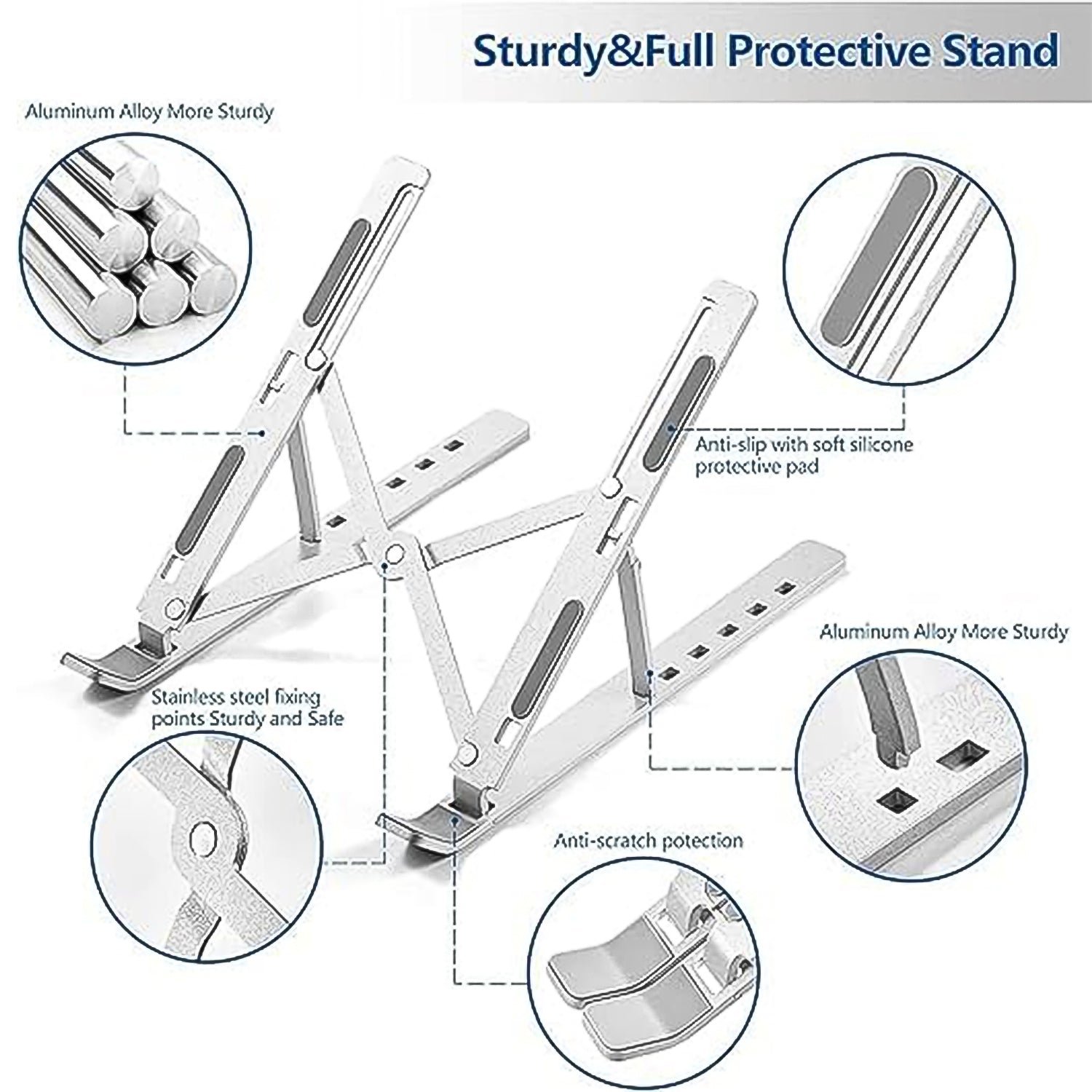 Adjustable Laptop Stand – Ergonomic Foldable Aluminum Design