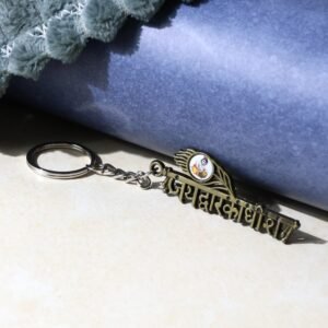 Jai Dwarkadhish Metal Keychain – Durable Spiritual Key Ring