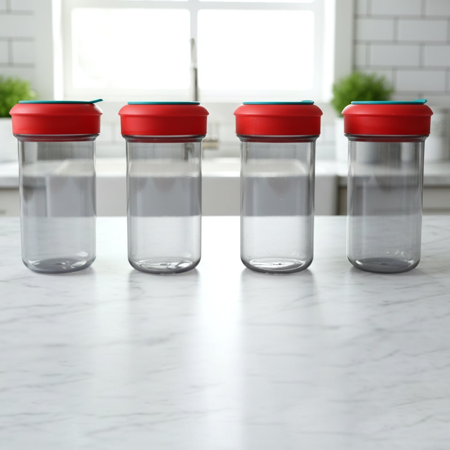 4-in-1 Spice Shaker Set – Compact Kitchen Organizer with Stand