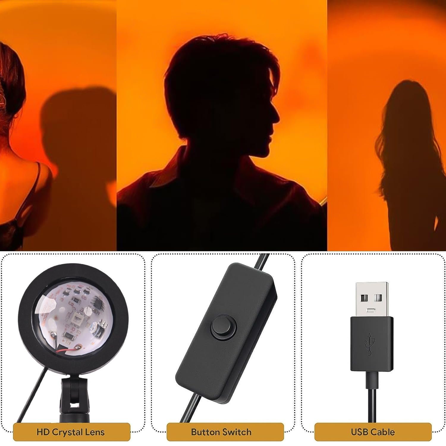 Sunset Projection Lamp – Multi-Color LED Light | Indo Glow