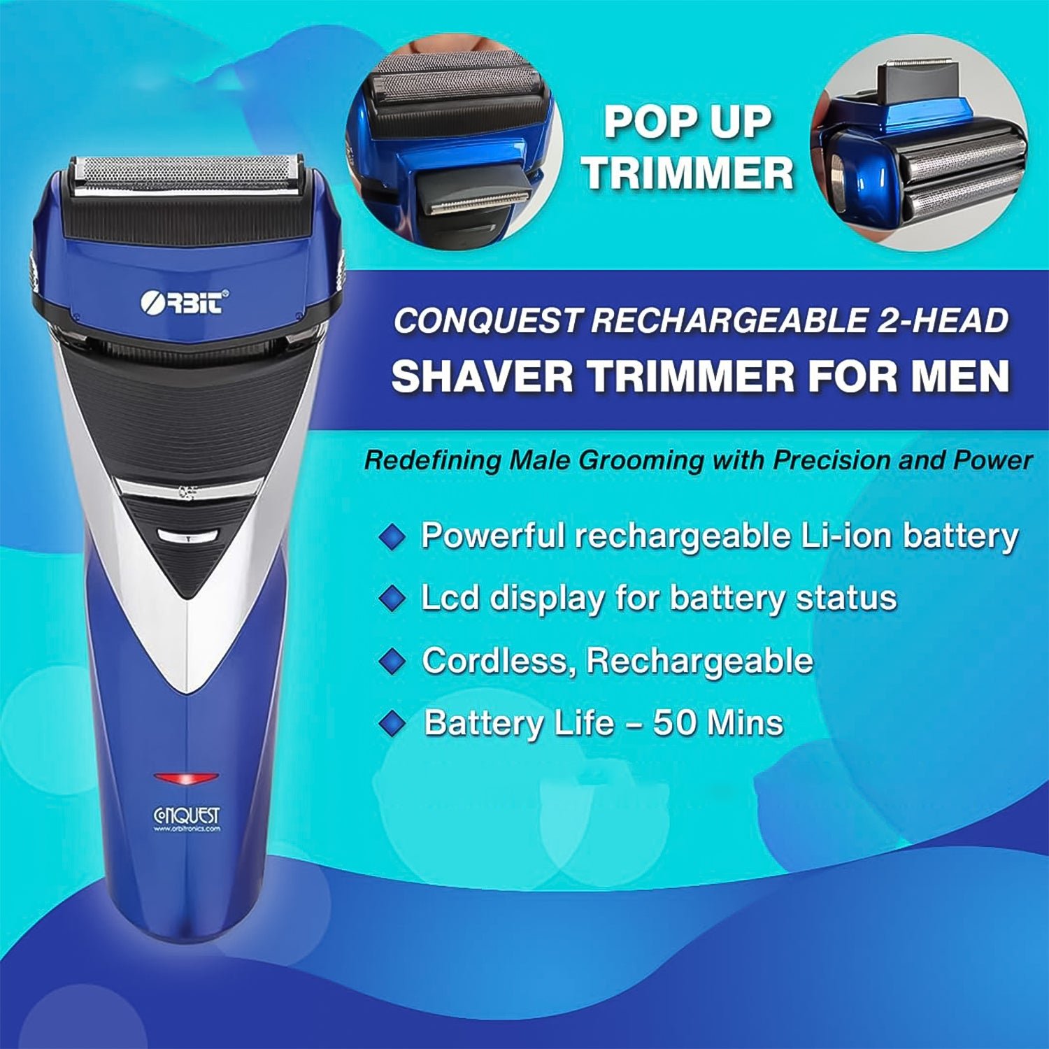 Electric Foil Shaver – Rechargeable Dual Head for Smooth Grooming