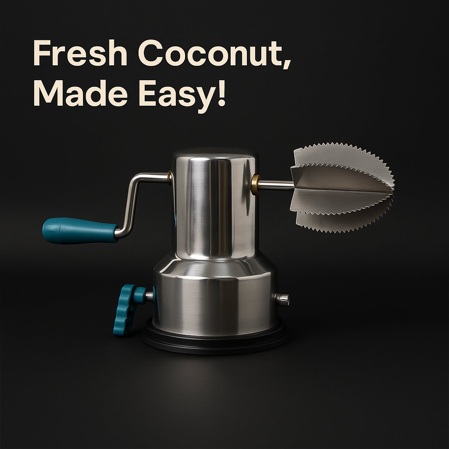 Coconut Scraper – Durable Stainless Steel with Suction Base