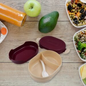Airtight Tiffin Box – 2 Compartment Food Grade | Lunchie Bunchie