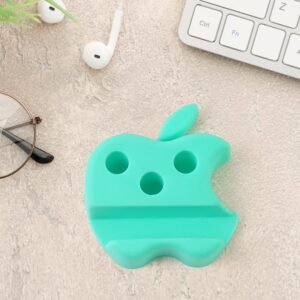 Mobile Stand with Pen Holder – Apple-Shaped Desk Organizer 3 Pc