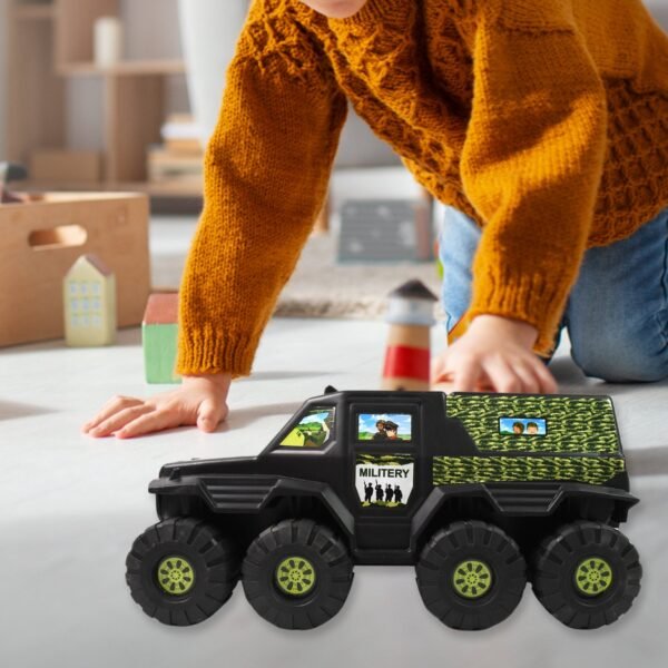 Military Toy Car – 8-Wheel Plastic Army Vehicle | Brain Horizon