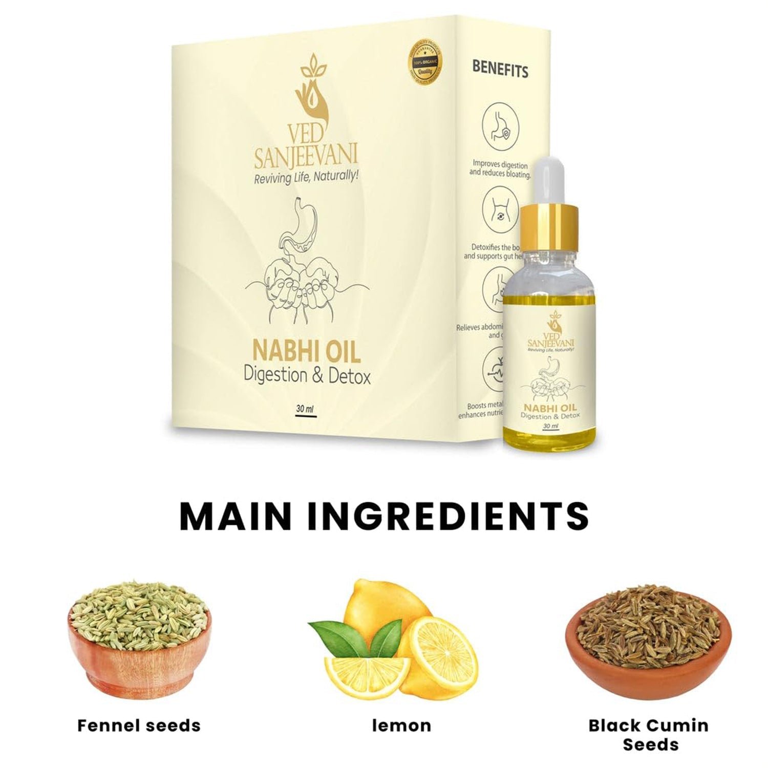 Nabhi Oil for Digestion – Organic Ayurvedic Detox & Gut Health