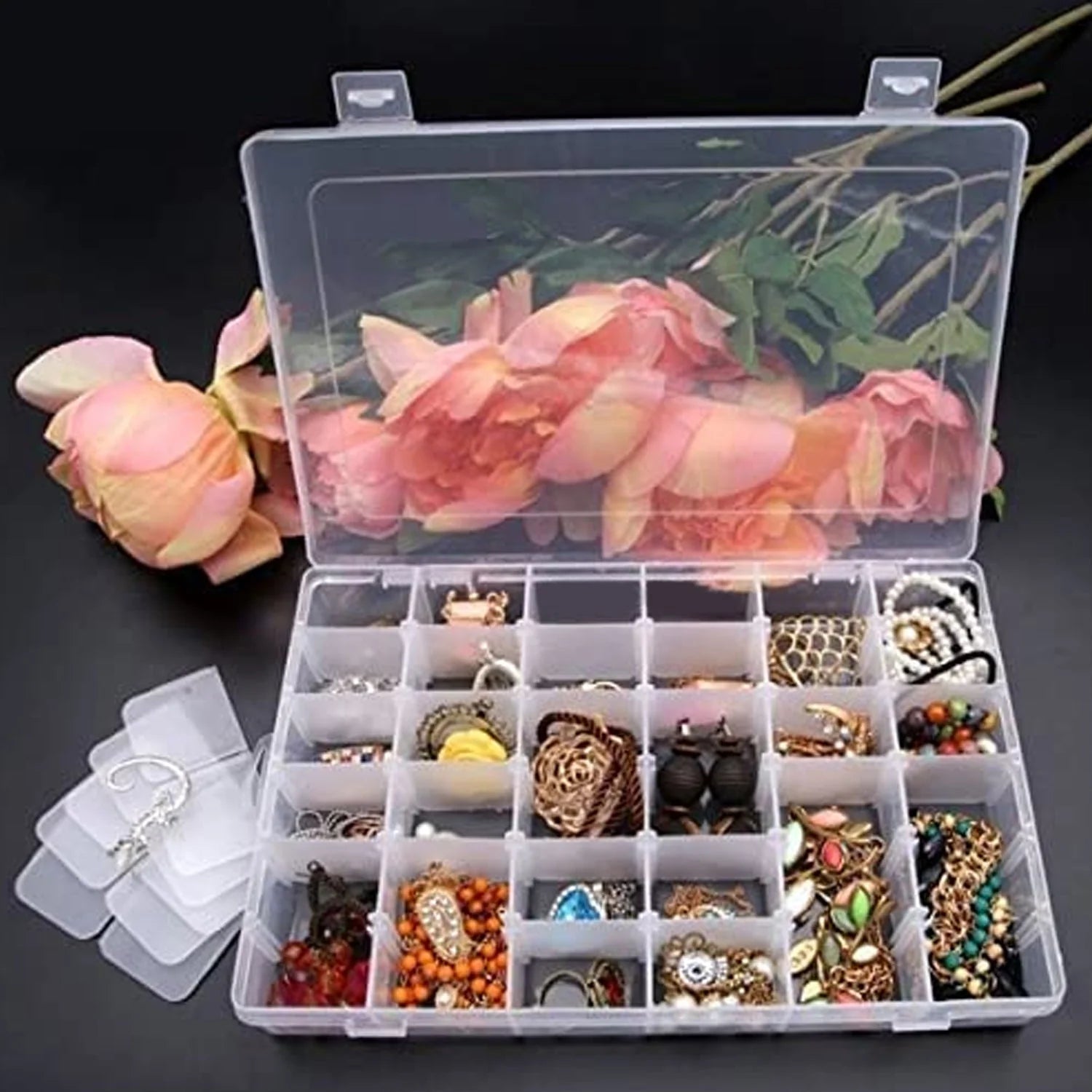 Plastic Organizer Box – 36 Grids, Adjustable Dividers | Organivo