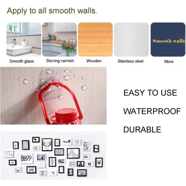 Self Adhesive Hooks – Drill-Free Heavy Duty 4 Pcs Set | GlimmerHome