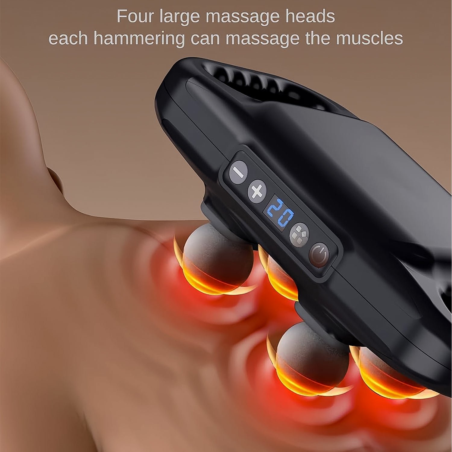 Deep Tissue Massage Gun – 4-Head Portable | Velvet Wellness