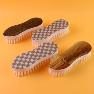 Laundry Brush Set – Ergonomic Curved Design with Strong Nylon Bristles