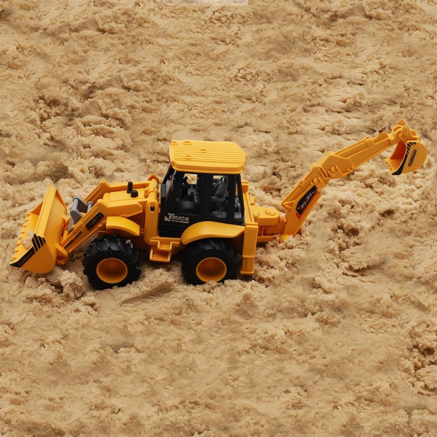JCB Style Backhoe Loader Toy – Friction Powered Fun for Kids