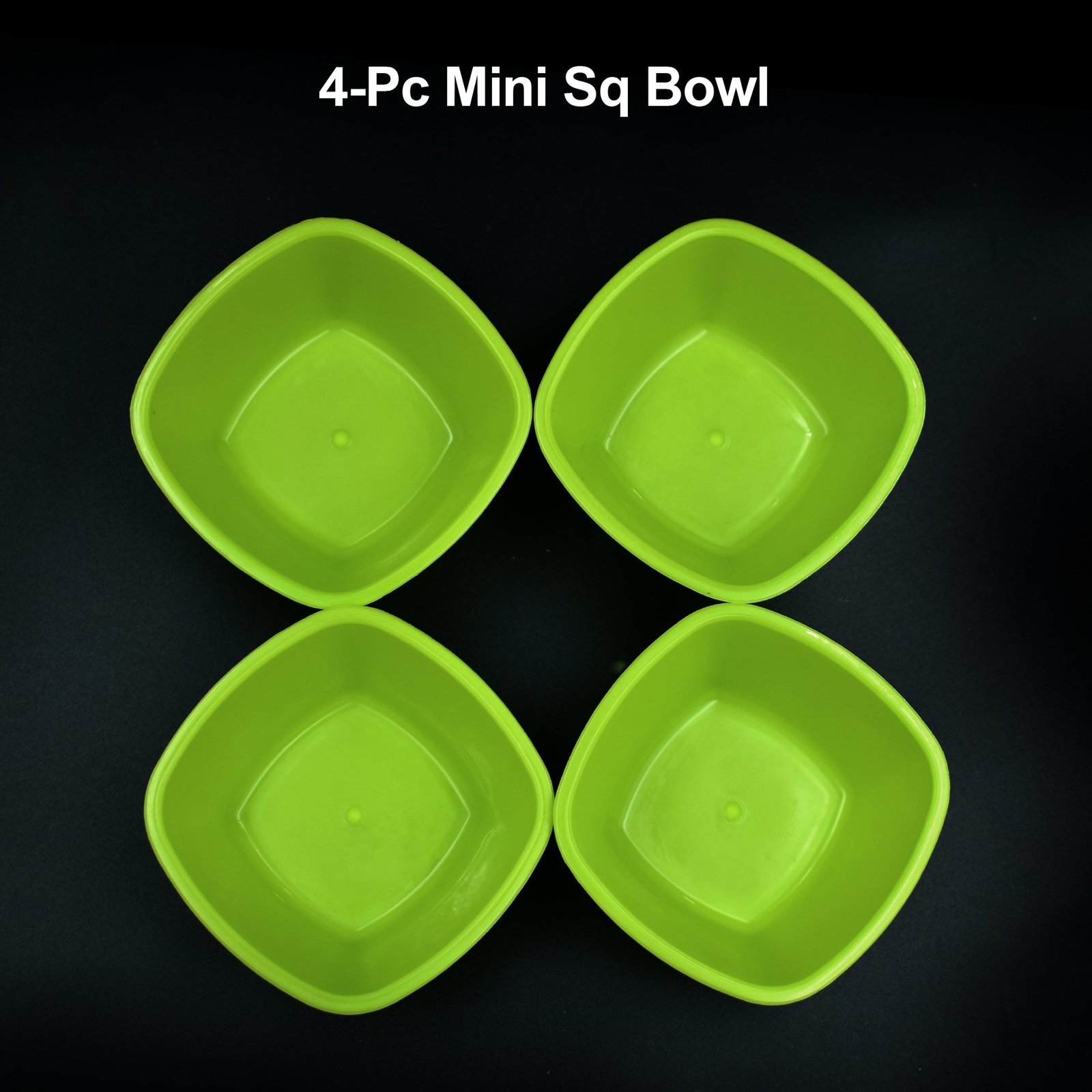 Square Plastic Bowl Set – Unbreakable & Food Safe (Pack of 4) | Jiaqi