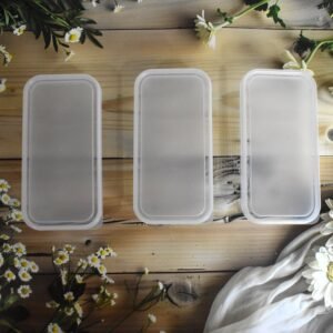 Plastic Lunch Box Set – 3-Piece Square Storage | Konvex