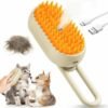 Electric Pet Steam Brush – Hair Removal & Massage | Calm & Curl