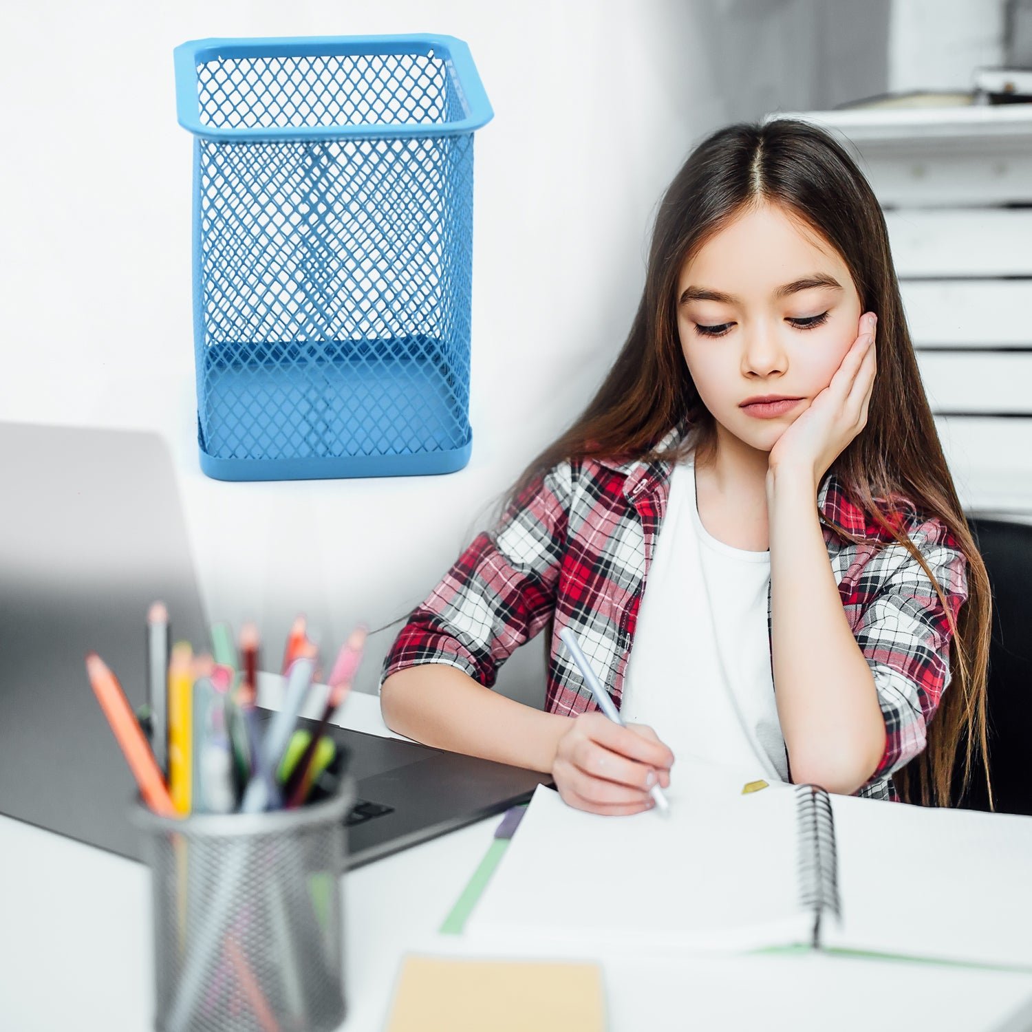 Metal Pen Holder – Mesh Desk Organizer for Office | Deskrova