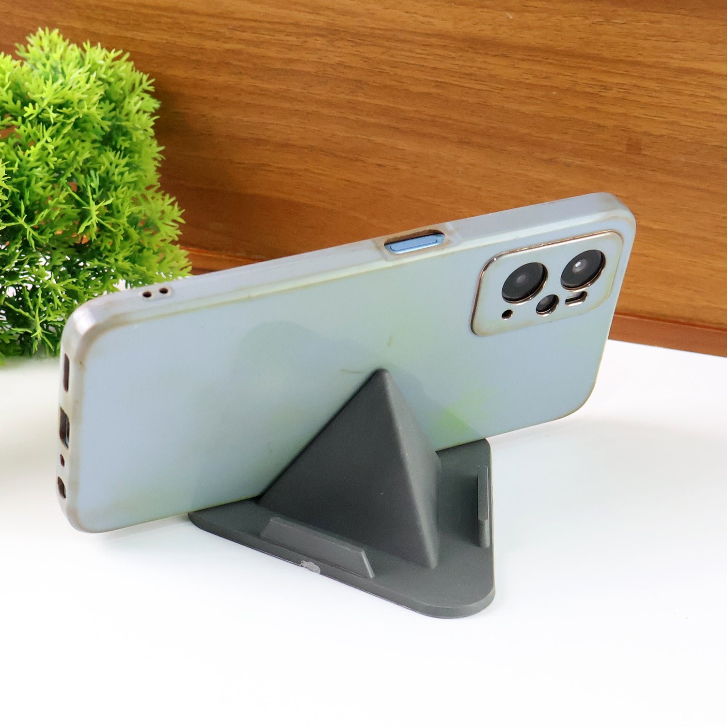 Grey Pyramid Mobile Stand – 3 Adjustable Viewing Angles