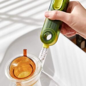 Bottle Cleaning Brush – 3-in-1 Cup & Lid Scrubber | SparkleTidy